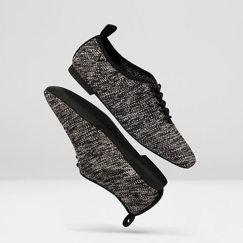 Evelyn Wool Square-toe Loafers in Dapple Grey-Sustainable & Washable | VIVAIA