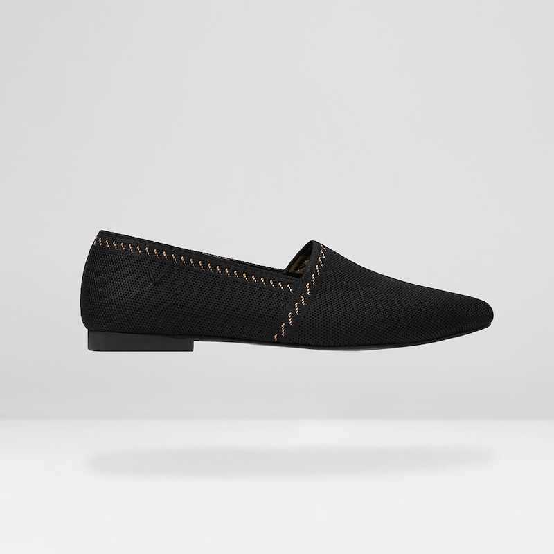 Mona Pointy Loafers in Black-Women's Sustainable, Washable Shoes | VIVAIA