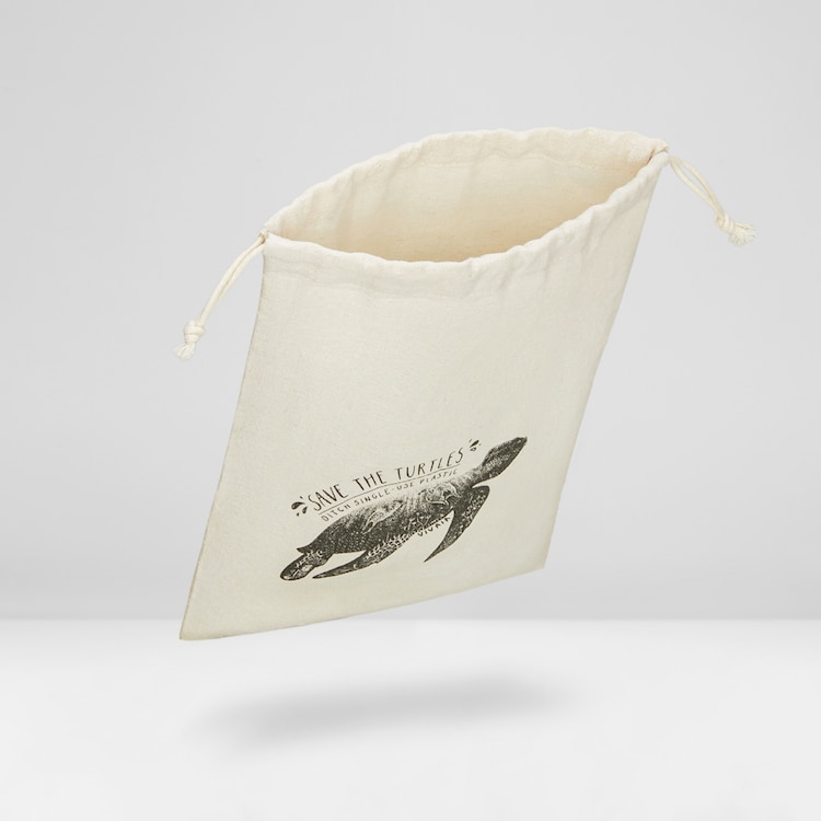 Canva Storage Bag in Sea Turtle-Sustainable, Washable Knitbags | VIVAIA