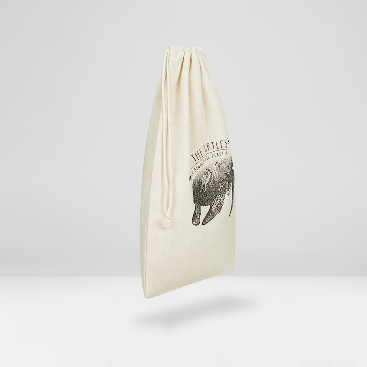 Canva Storage Bag in Sea Turtle-Sustainable, Washable Knitbags | VIVAIA