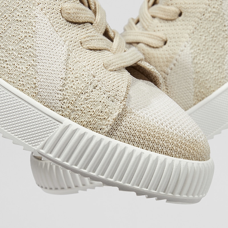 Moira Lace-up Sneakers in Cream Ivory-Sustainable & Washable | VIVAIA