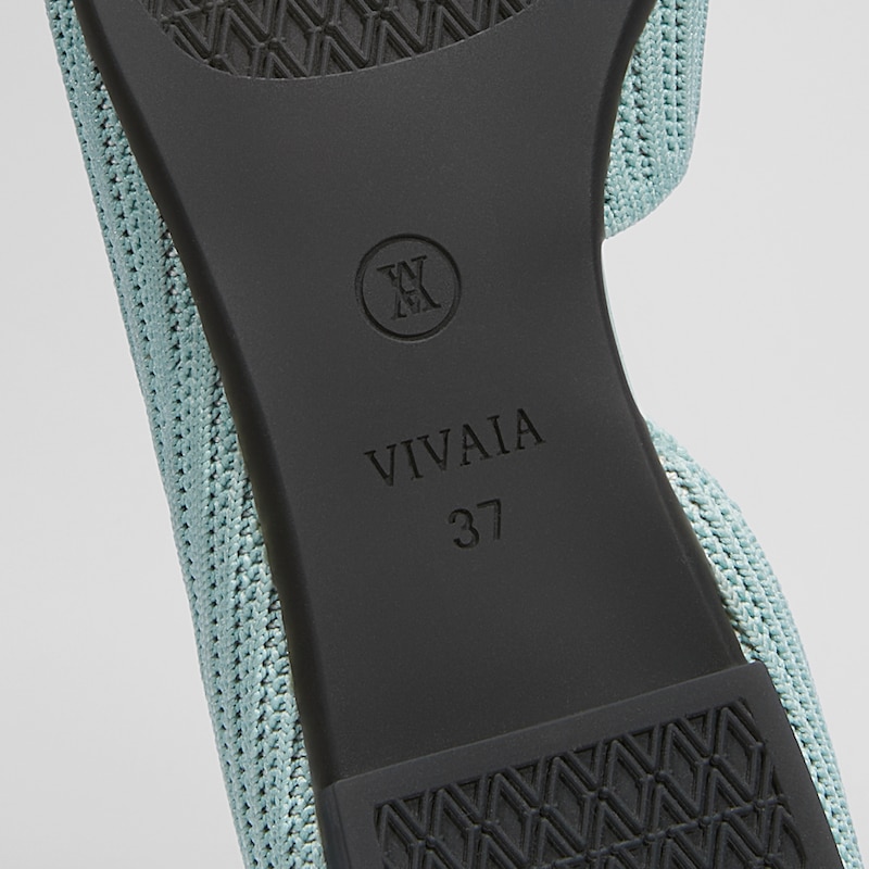 Melia Pointy Flats in Light Teal | Women's Sustainable, Washable and Stylish Black Shoes | VIVAIA