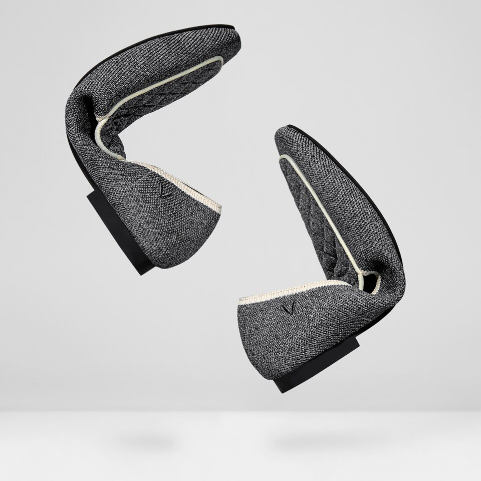 Leona Square-toe Loafers in Rich Grey-Sustainable & Washable | VIVAIA