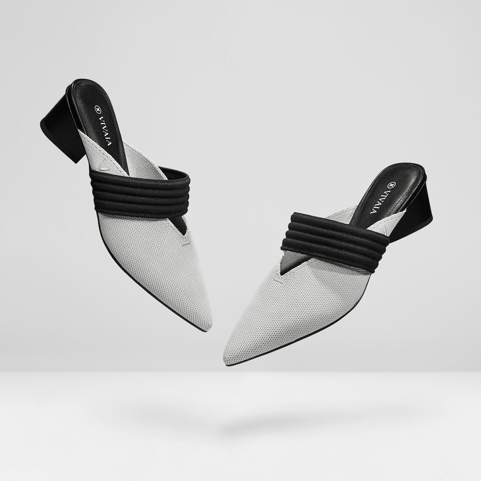 Jolie Pointed-toe Heels in Cloudy Gray-Women's Sustainable Shoes | VIVAIA