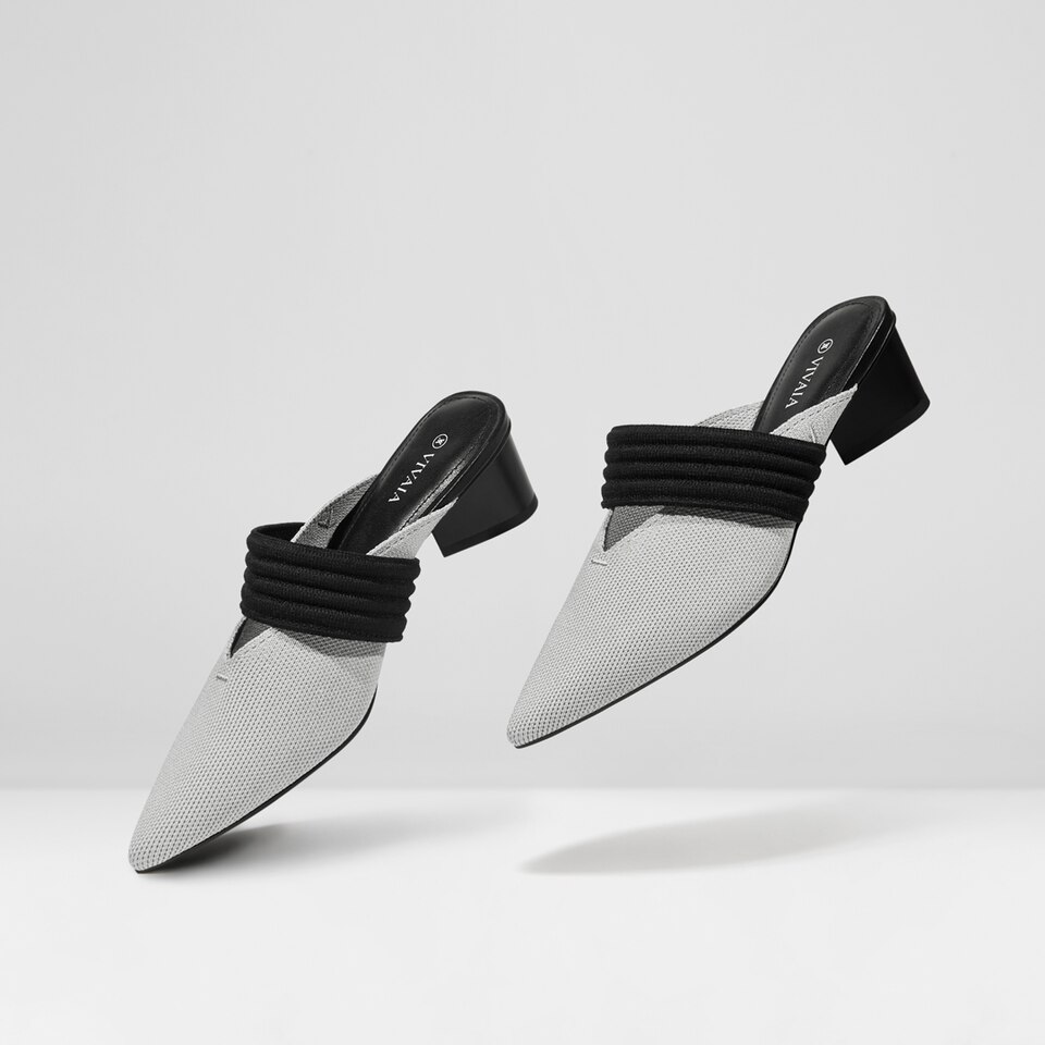 Jolie Pointed-toe Heels in Cloudy Gray-Women's Sustainable Shoes | VIVAIA