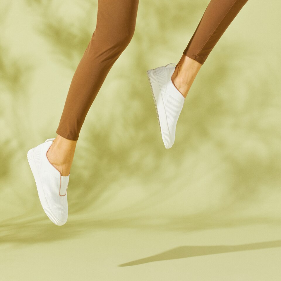 Hedy Round-toe Sneakers in White Whisper-Sustainable & Washable | VIVAIA