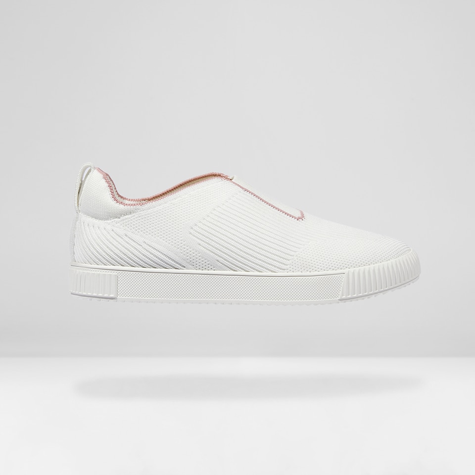 Hedy Round-toe Sneakers in White Whisper-Sustainable & Washable | VIVAIA
