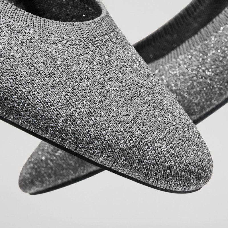 Tamia Bella Round-toe Flats in Smoke Gray-Sustainable & Washable | VIVAIA
