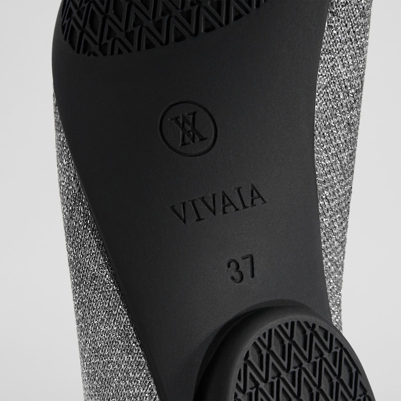 Tamia Bella Round-toe Flats in Smoke Gray-Sustainable & Washable | VIVAIA