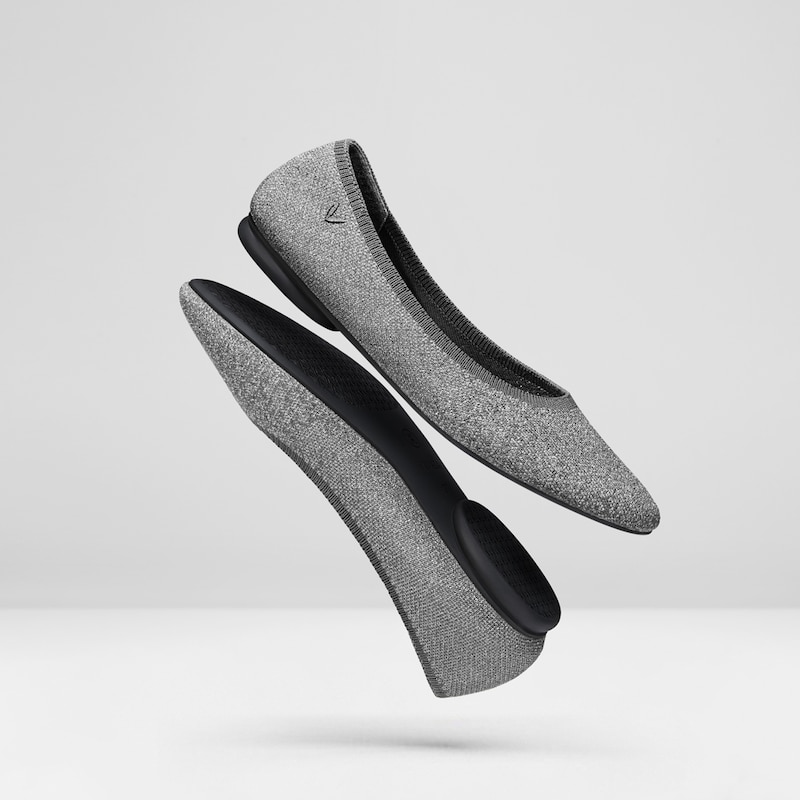 Tamia Bella Round-toe Flats in Smoke Gray-Sustainable & Washable | VIVAIA