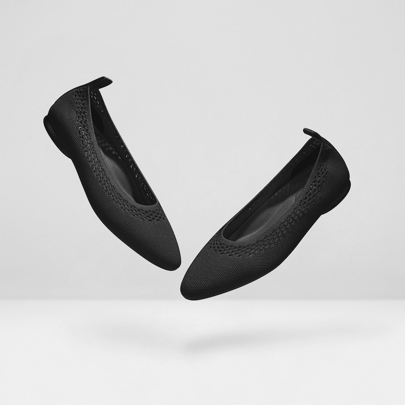 Tamia Beatrice Adjustable Ankle Wrap Round Toe Flats in Deep Ebony | Vivaia