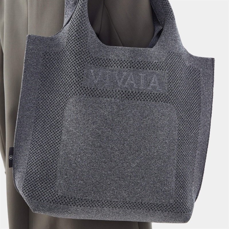 Zahara Sustainable Tote Bags With Inner bag-Rich Grey | VIVAIA