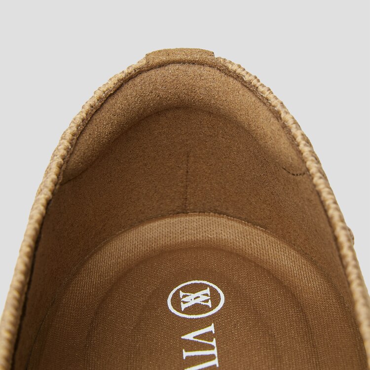 Aria5° Nude Comfortable Pointy Flats in Espresso | VIVAIA