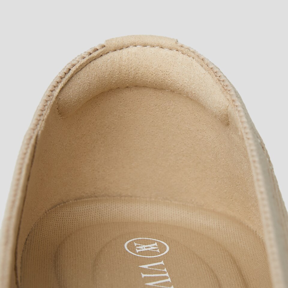 Margot Washable SquareToe Flats for Bunions & Wide Feet in Almond VIVAIA