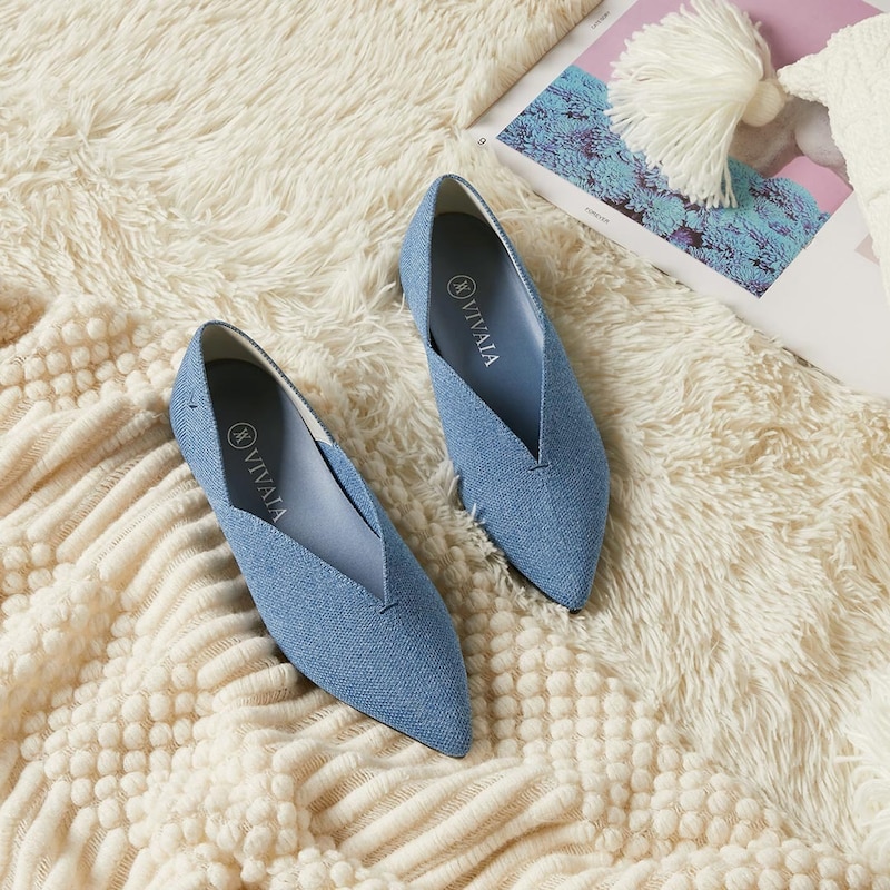 Varun Pointy Flats-Sustainable & Washable Shoes | VIVAIA