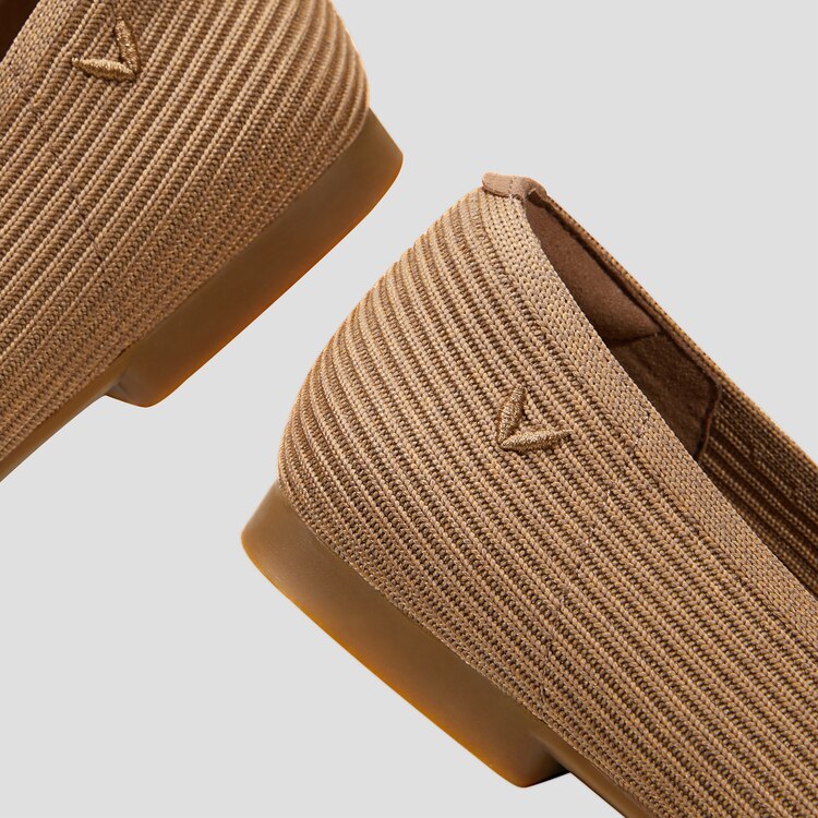 Margot 2.0 Square-Toe Flats for Bunions & Wide Feet in Nutmeg | VIVAIA