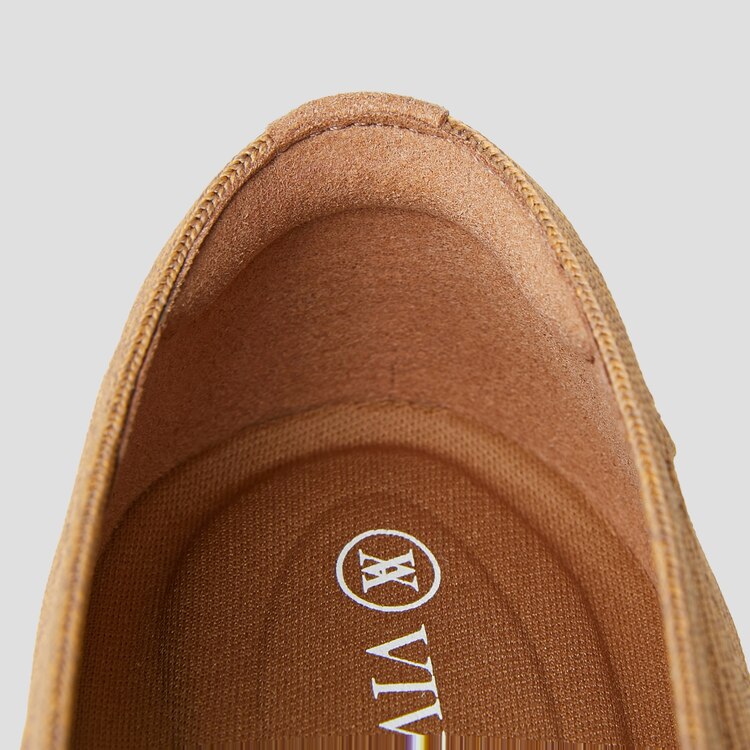 Margot 2.0 Square-Toe Flats for Bunions & Wide Feet in Nutmeg | VIVAIA