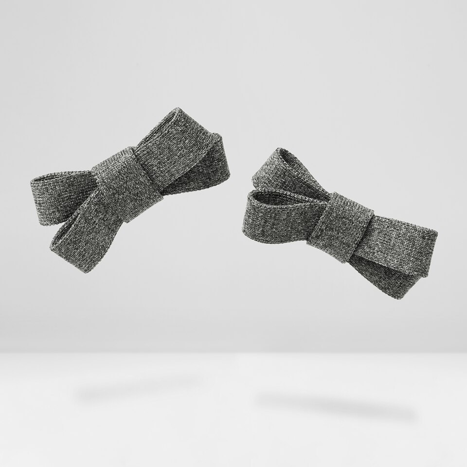 ADDIE Removable Bows for Shoes in Rich Grey | VIVAIA