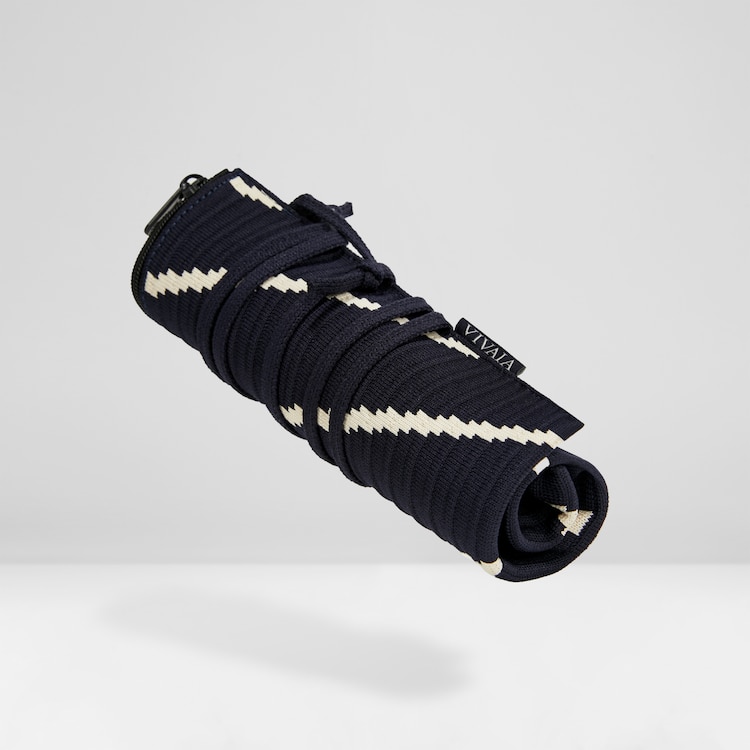 Lucy Crossbody Bags in Marine Chevron-Sustainable & Washable | VIVAIA
