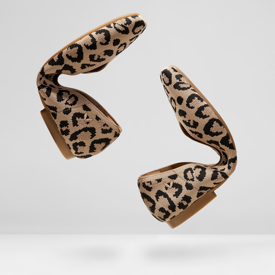 Margot 2.0 Square-Toe Flats for Bunions & Wide Feet in Dark Leopard | VIVAIA