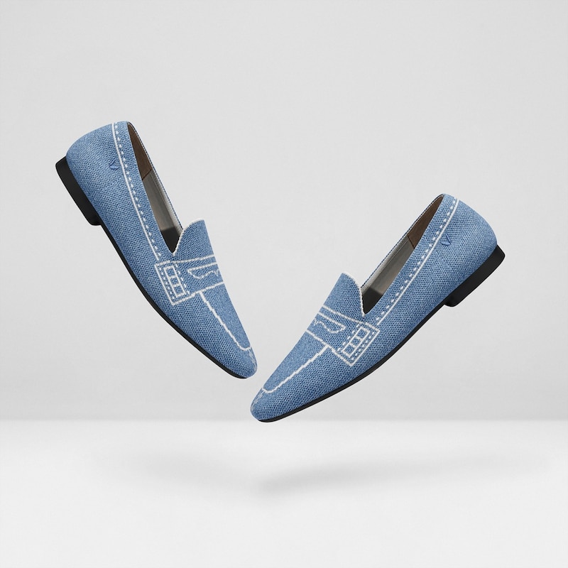 Sierra Square-toe Loafers in Deep Ebony-Sustainable & Washable | VIVAIA