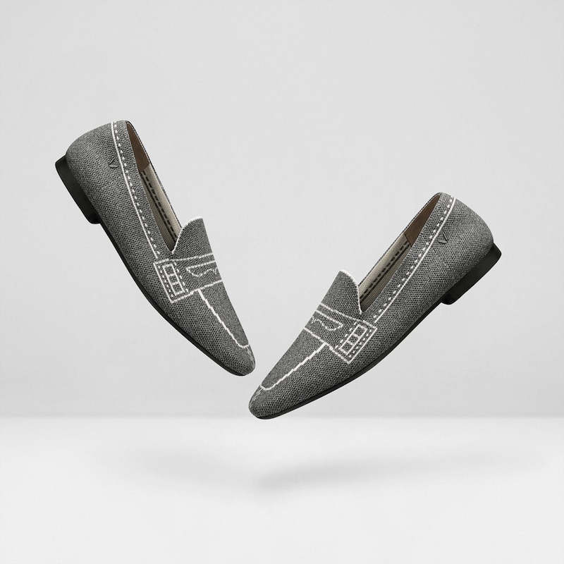 Sierra Square-toe Loafers in Deep Ebony-Sustainable & Washable | VIVAIA