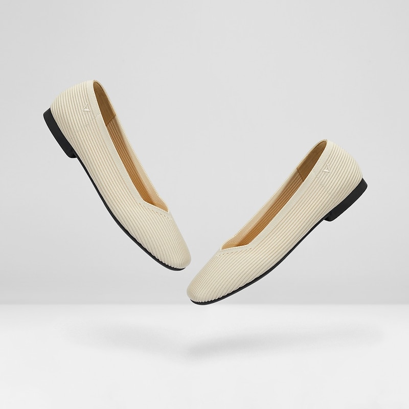 Margot Washable Square-Toe Flats for Bunions & Wide Feet | VIVAIA