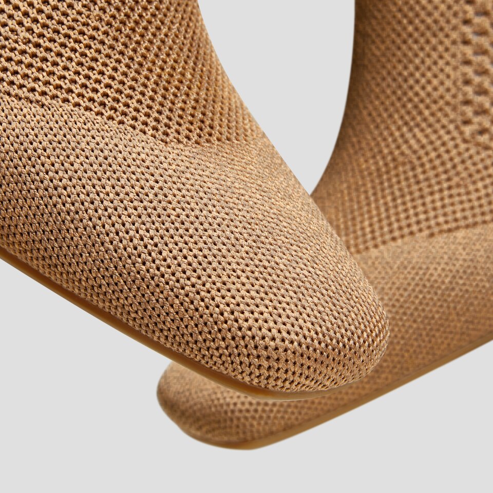 Melissa Perforated Block Heel Boots in Nutmeg-Sustainable & Washable | VIVAIA