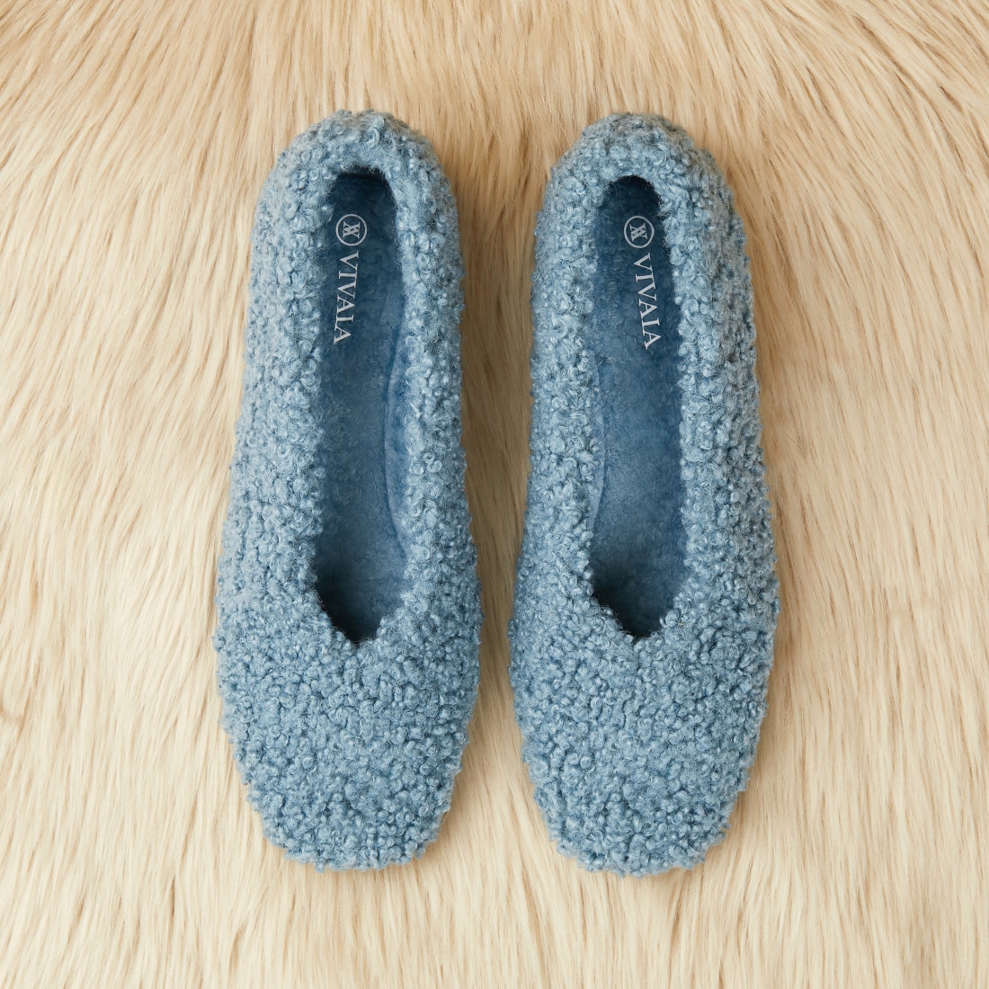 Margot Washable SquareToe Flats for Bunions & Wide Feet in Almond VIVAIA