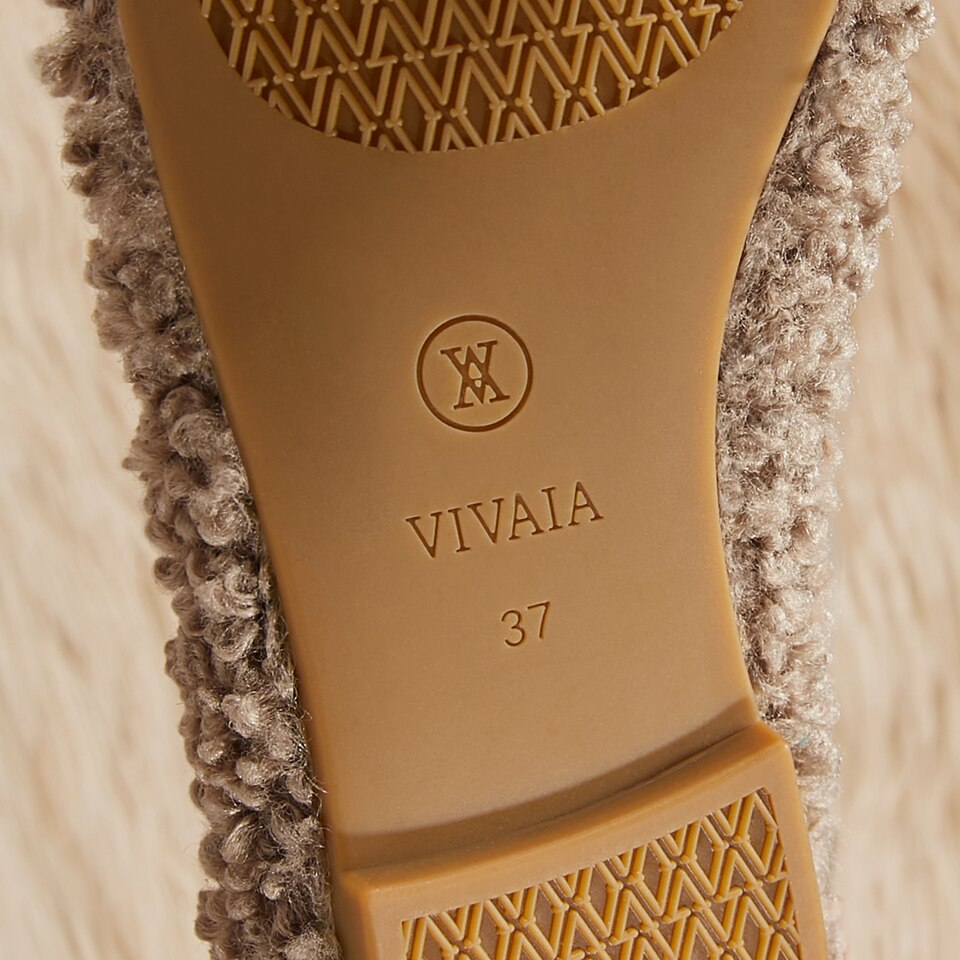Audrey Round-Toe Recycled Faux Fur Loafers for Bunions in Latte | VIVAIA