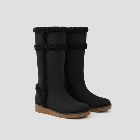 Camila Faux-Fur Boot for Women in Black | VIVAIA