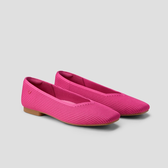 Square-Toe V-Cut Flats(Margot 2.0)