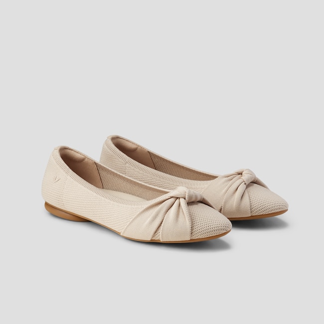 Almond-Toe Knotted Flats (Bibi)