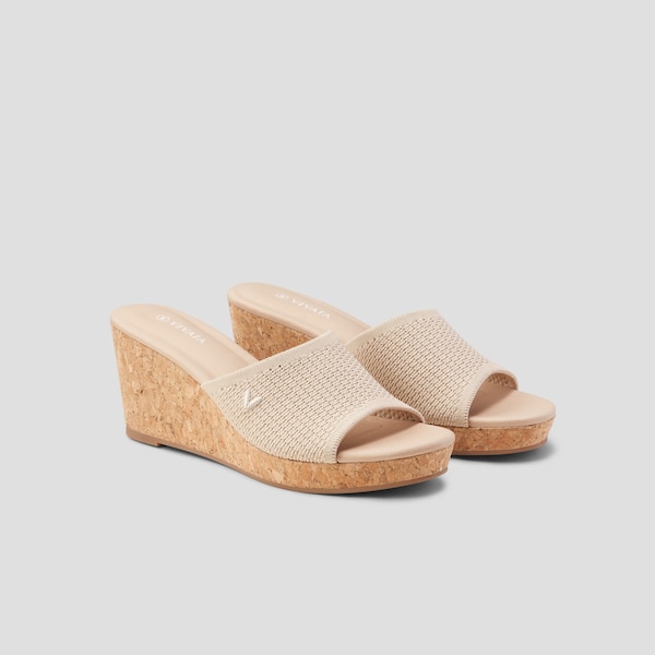 Round-Toe Wedge Sandal (Stacey)