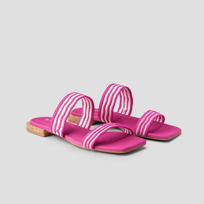 Square-Toe Slide Sandal (Maya)