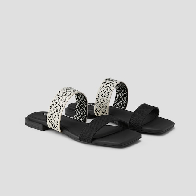 Square-Toe Slide Sandal (Maya)
