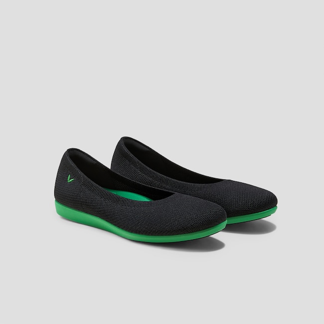 Round-Toe Walking Flats (Claire Walker)