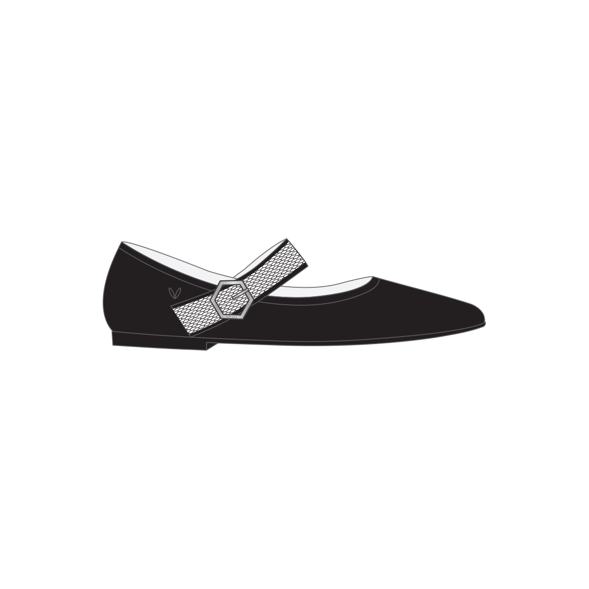 Pointed-toe Mary-Jane Flats (Maria) | VIVAIA