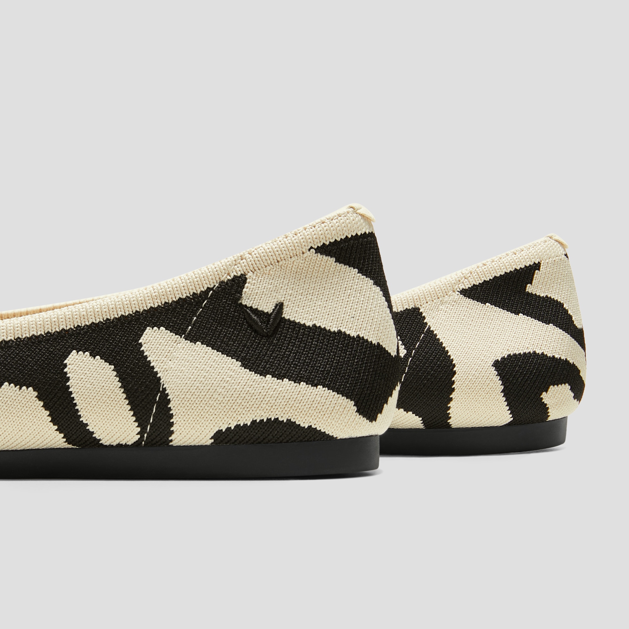 Pointed-Toe Ballet Flats (Aria 5°), ECRU TIGER, EU35 | VIVAIA