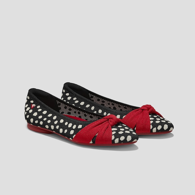 Almond-Toe Knotted Flats (Bibi)