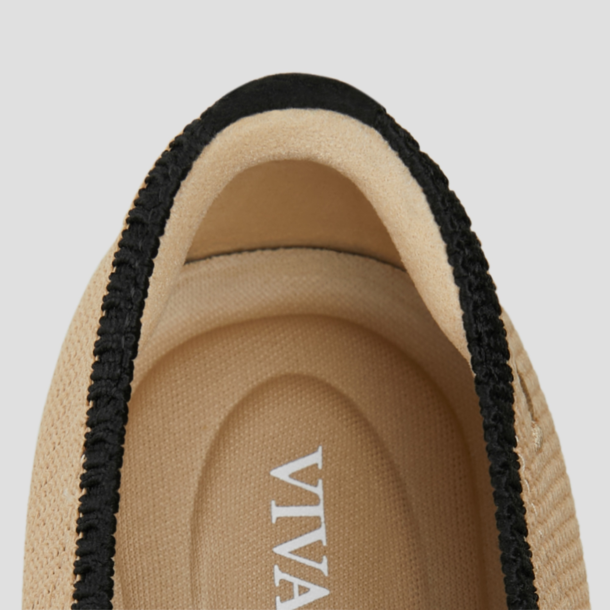 Almond-Toe Ballet Flats (Tamia 2.0), NUDE PEACH-BLK, EU35