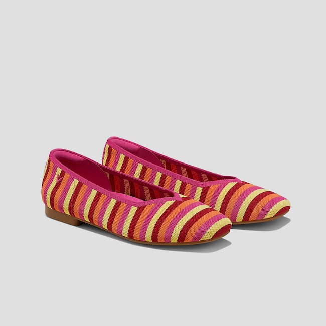 Square-Toe V-Cut Flats (Margot 2.0)