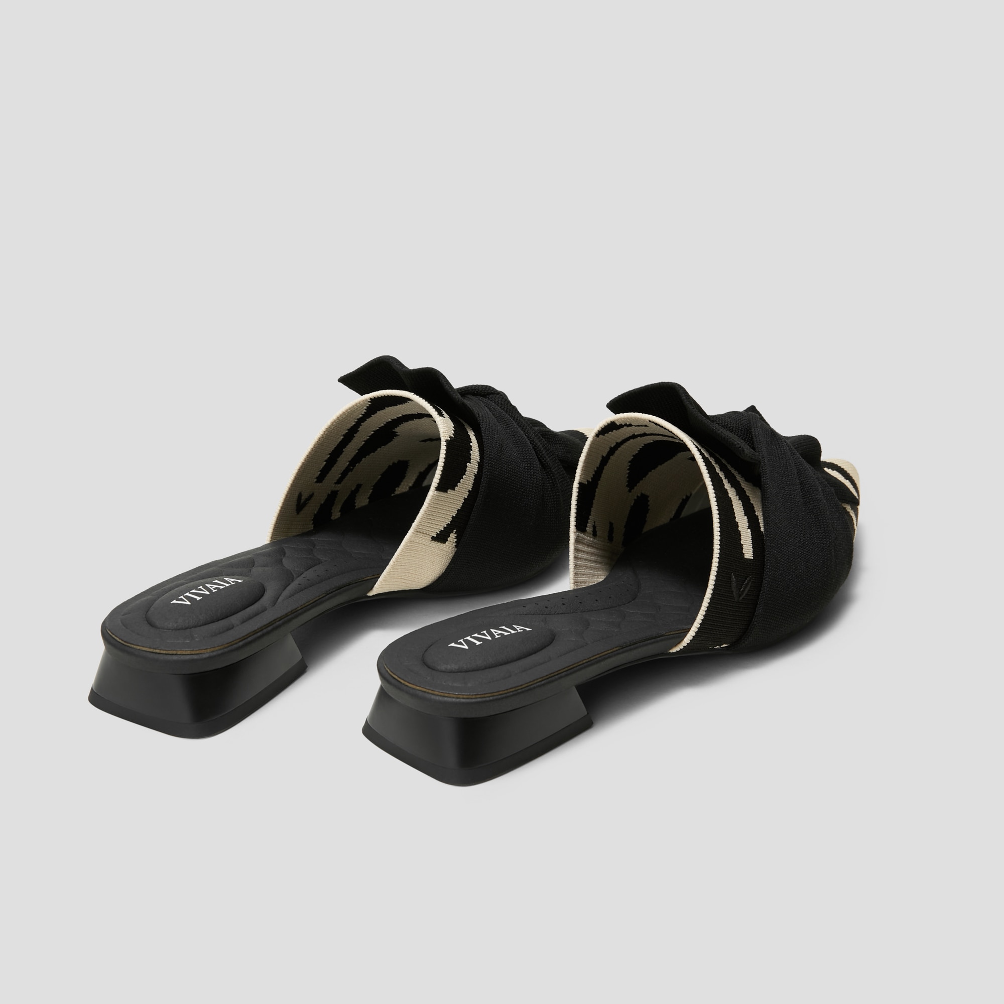 [VIVAIA] Yaffa Pro ★大人気★ Point Toe Low Heeled Bow Mule-YAFFA PRO, BLACK DIAMOND, EU36