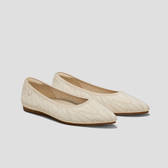 Pointed-Toe Ballet Flats (Aria 5° Hemp)