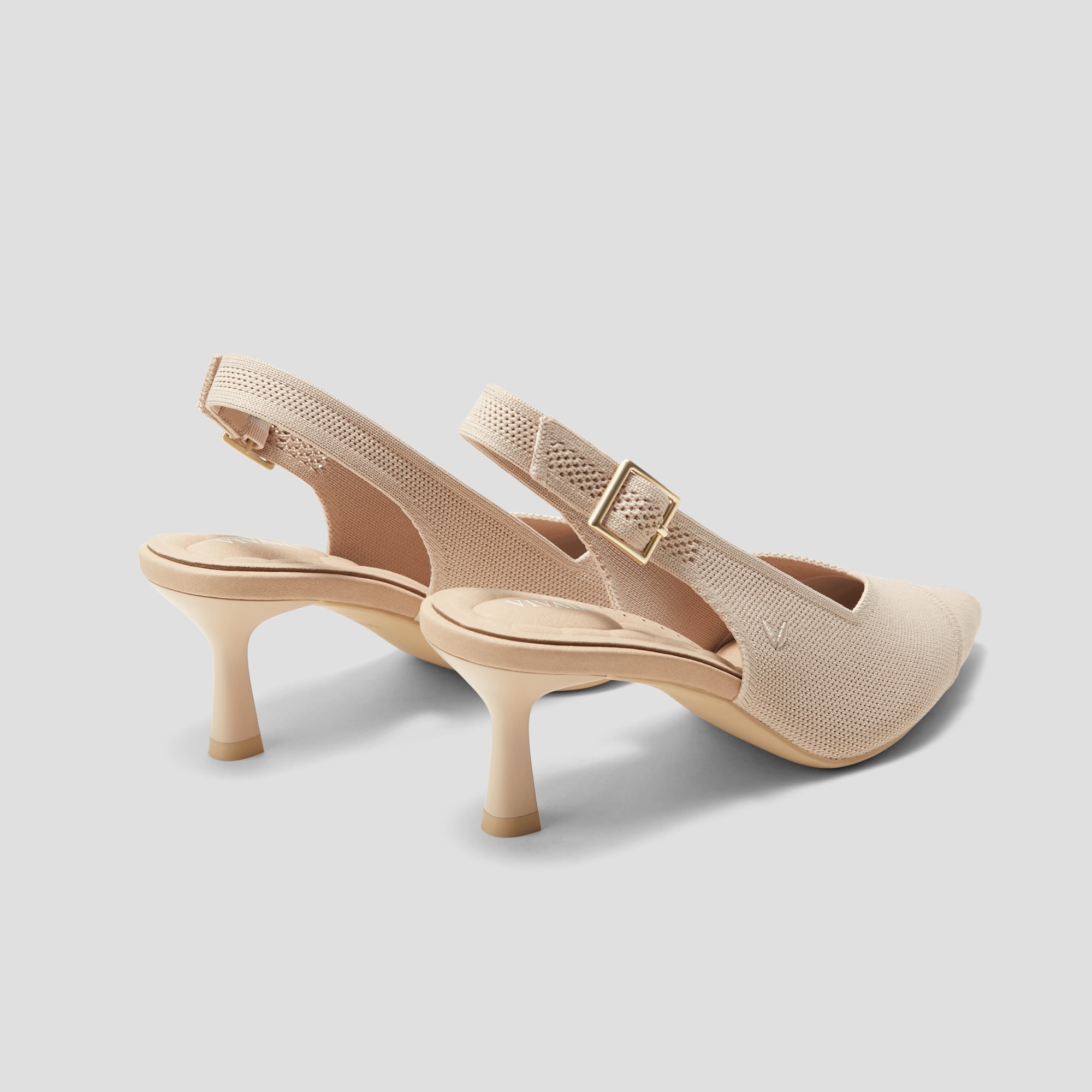Pointed-Toe Slingback Sandals (Addison), ALMOND, EU39 | VIVAIA