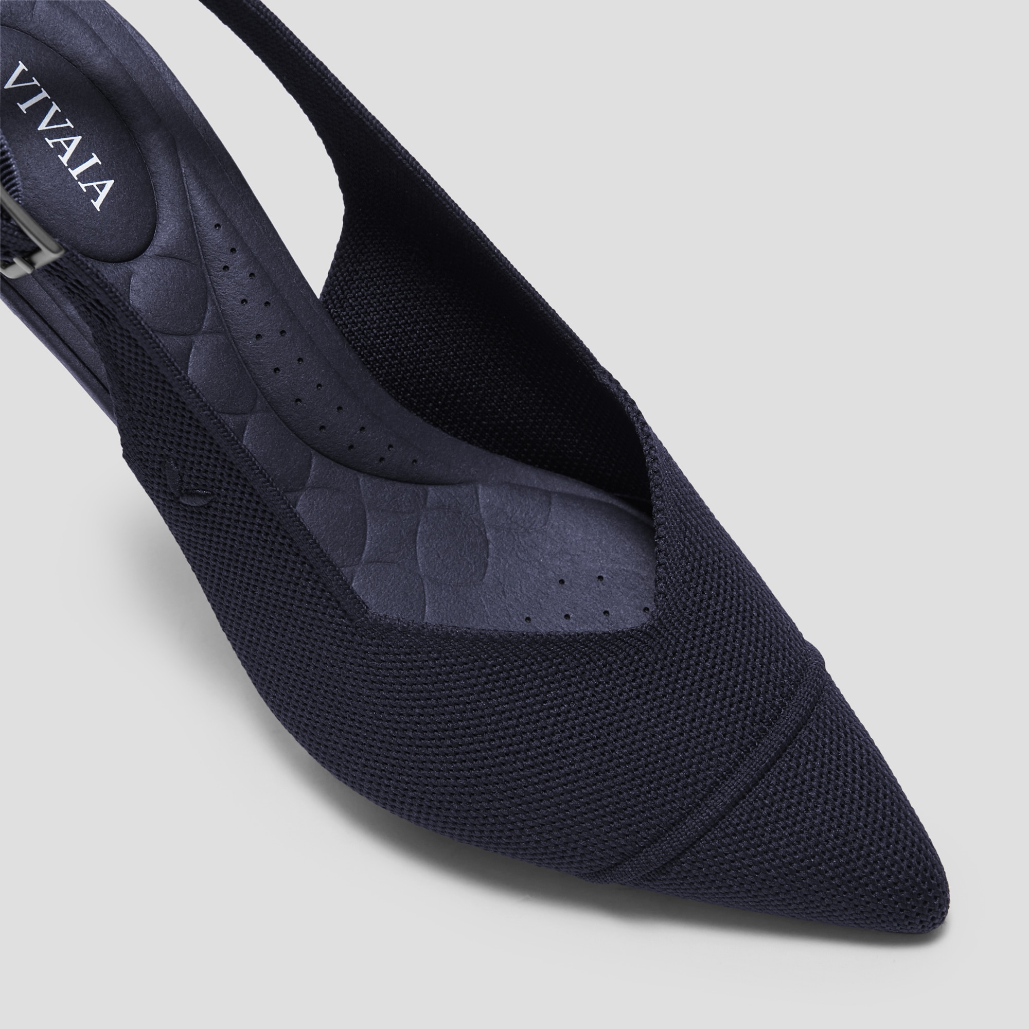Pointed-Toe Slingback Heels (Addison), NAVY, EU36 | VIVAIA