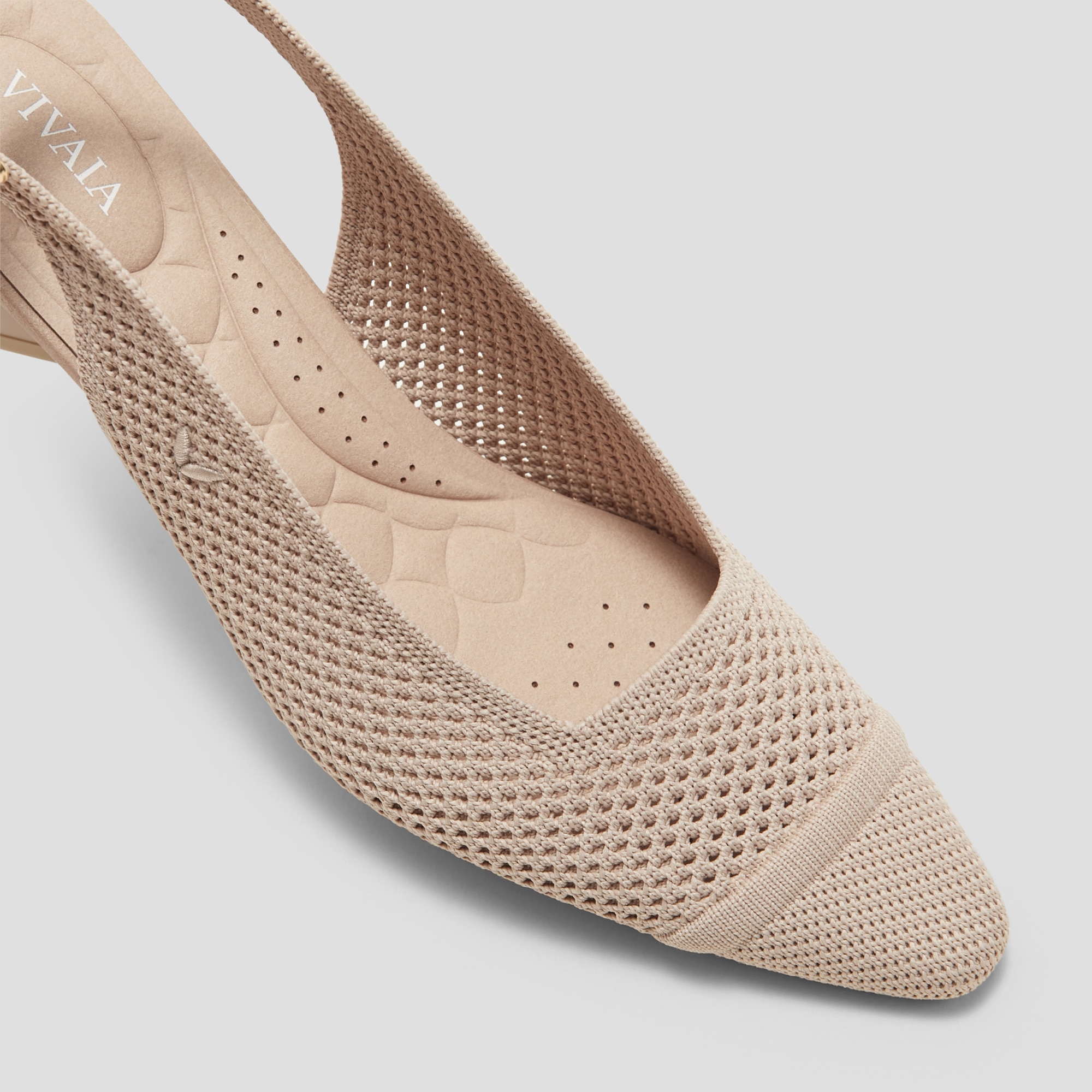 Pointed-Toe Slingback Sandals (Leah Pro), ALMOND, EU40 | VIVAIA