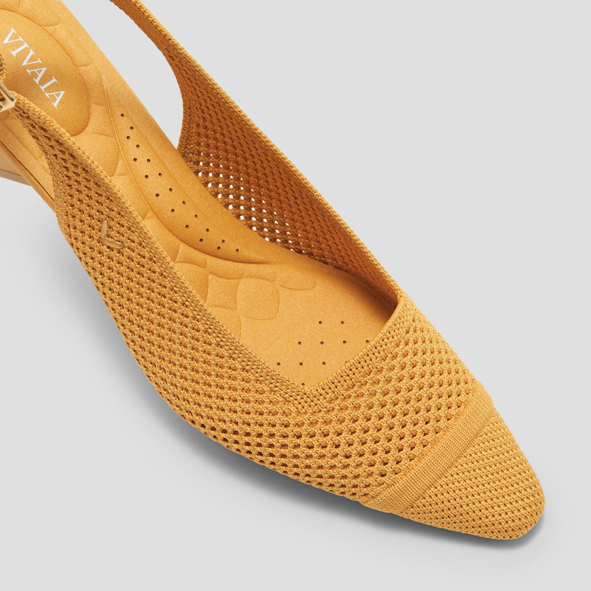 Pointed-Toe Slingback Sandals (Leah Pro), Ginger Yellow