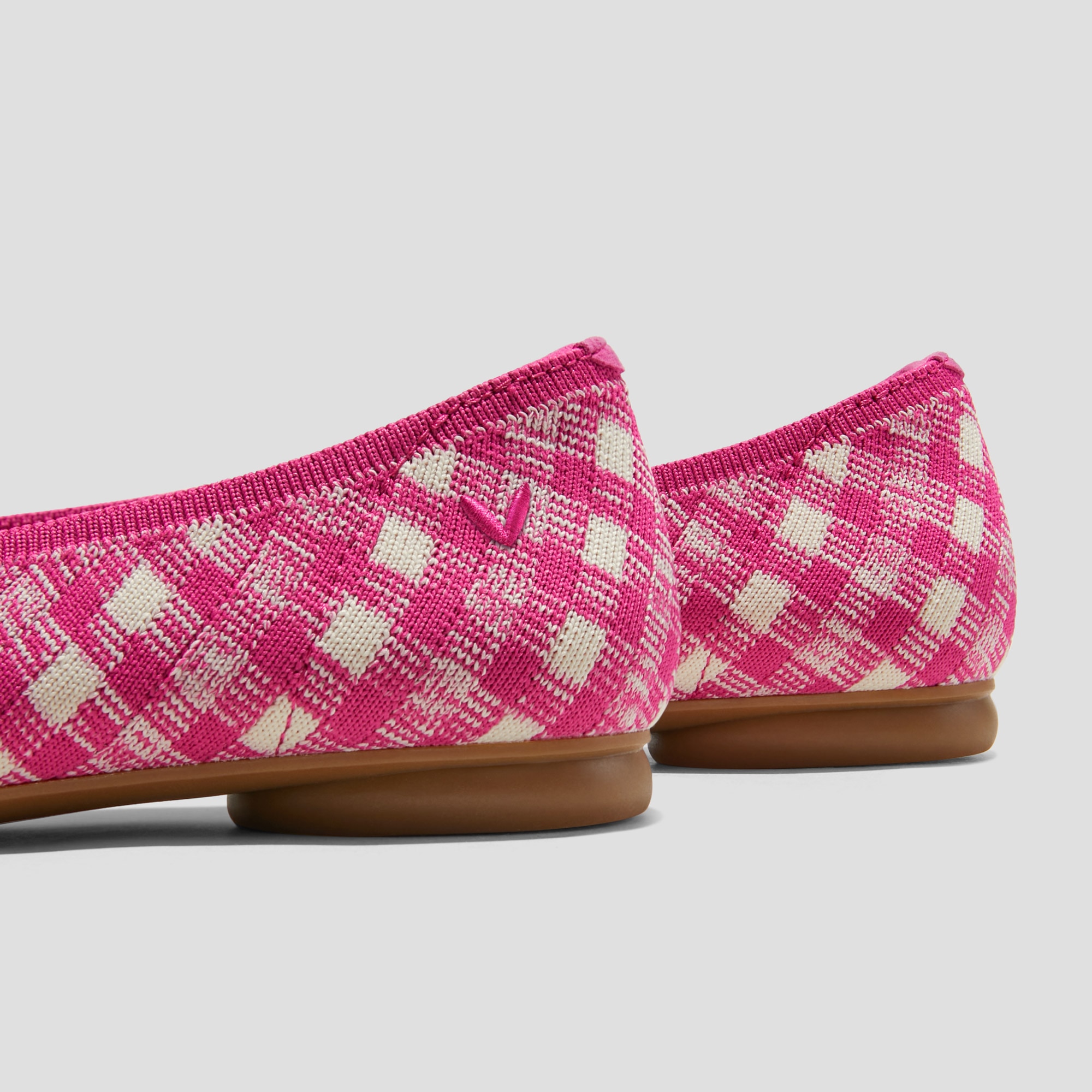 Girls' Almond-Toe Bow Flats (Tiana Kids), PITAYA GINGHAM, EU30