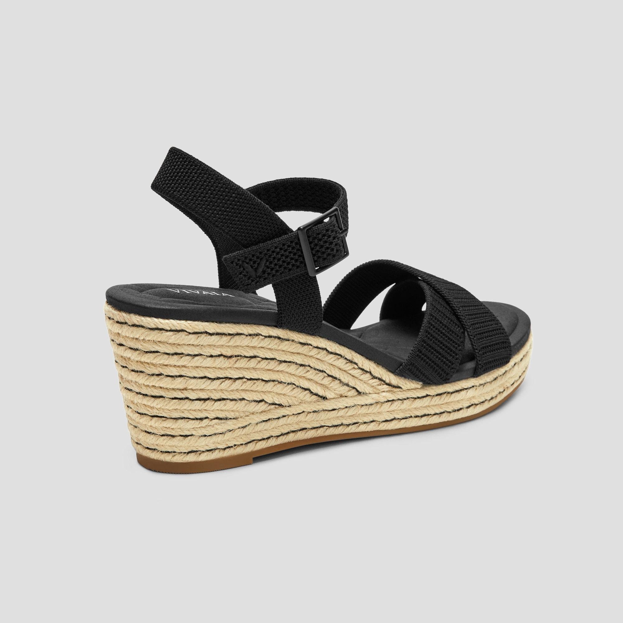 Round-toe Wedge Sandals (Sally Pro), Black, EU35 | VIVAIA